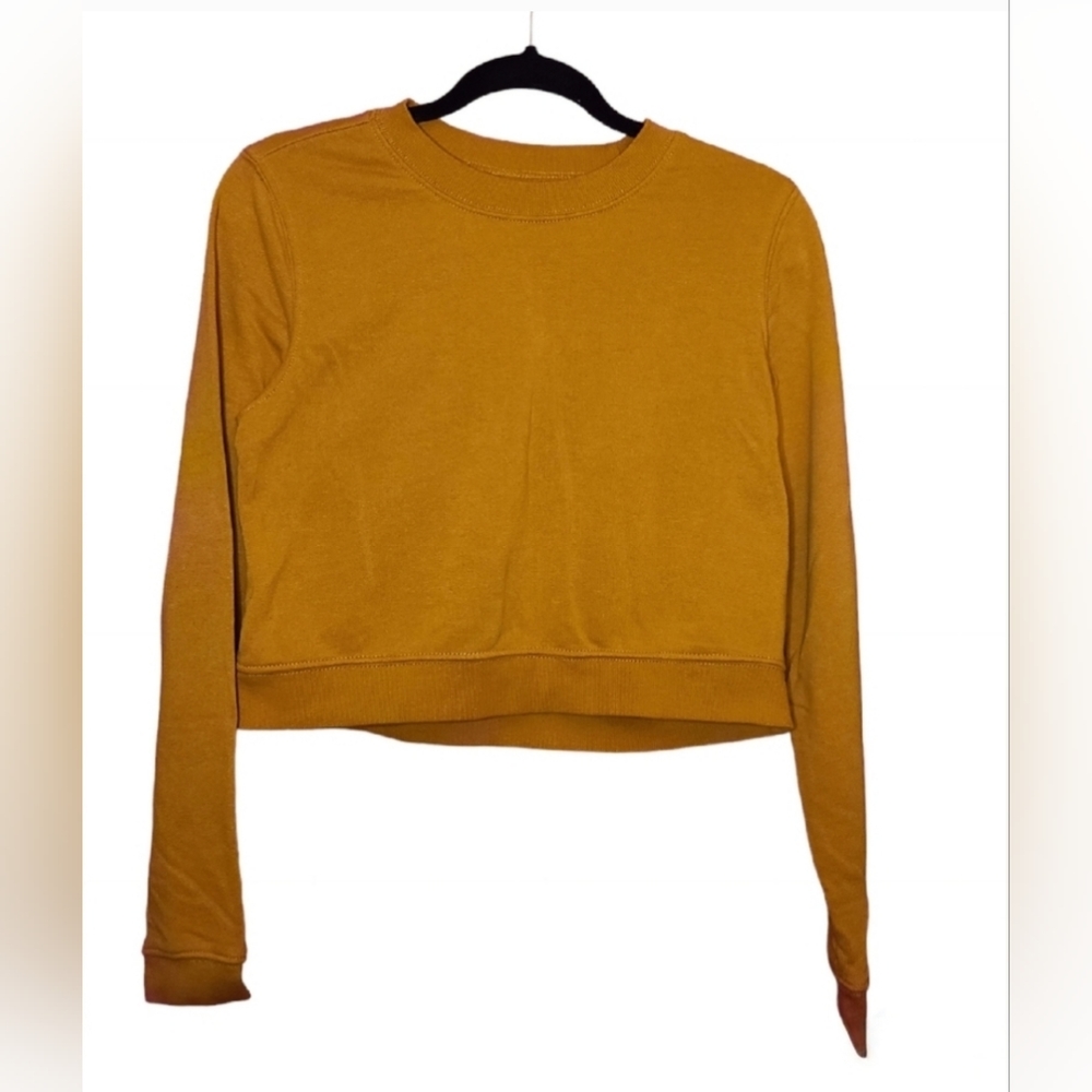 Sweater Crop Top, M, Fall Orange